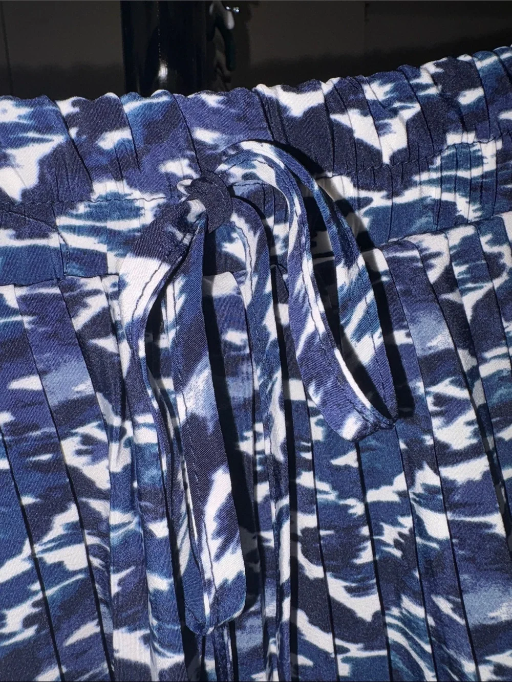 Alice Blue Navy and White Tiered Print Skirt - Picture 4 of 5